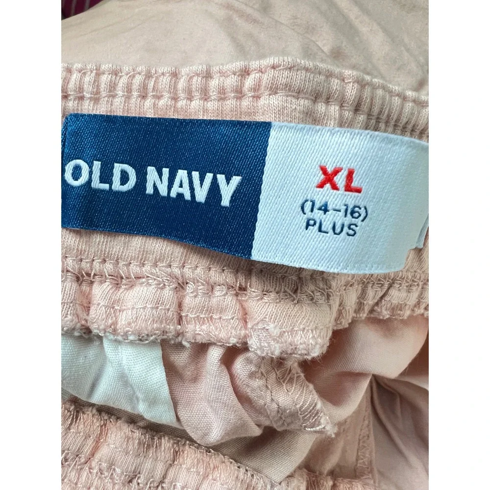 NEW Old Navy Boys Pink Bamboo Twill Jogger Shorts Built-In Flex XL 14-16 Plus